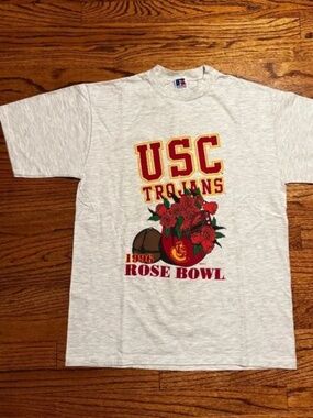 Vintage 1996 USC Rose Bowl Russell Athletic T Shirt USA Size M EUC RARE